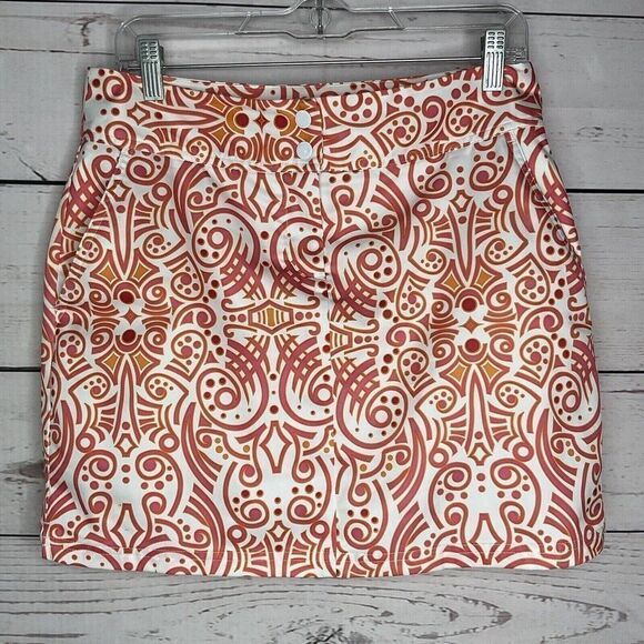 Adidas Climacool Womens Pink/Orange Stretch Pockets Athletic Skort Size 4 - Picture 1 of 11